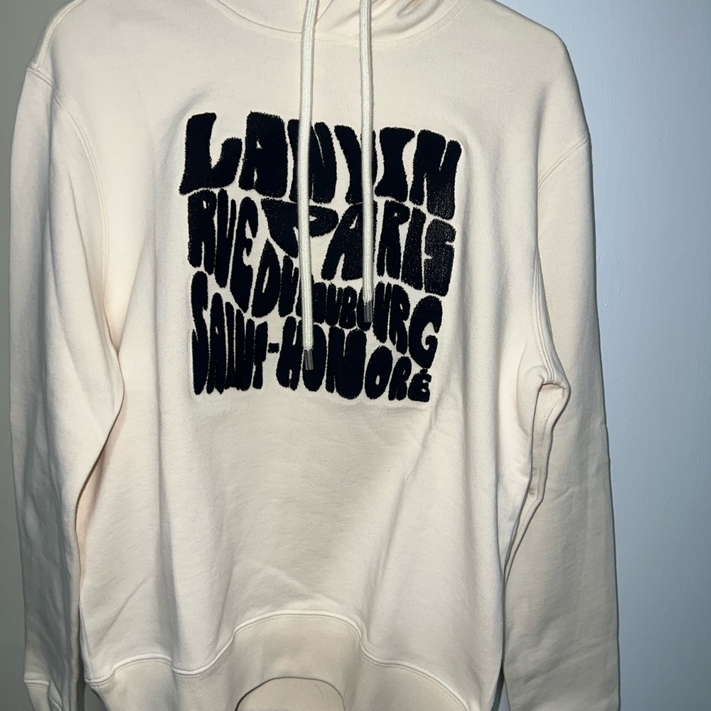 Brand New Lanvin Carpeted Hoodie - Ecru - Beige / MD (size)
